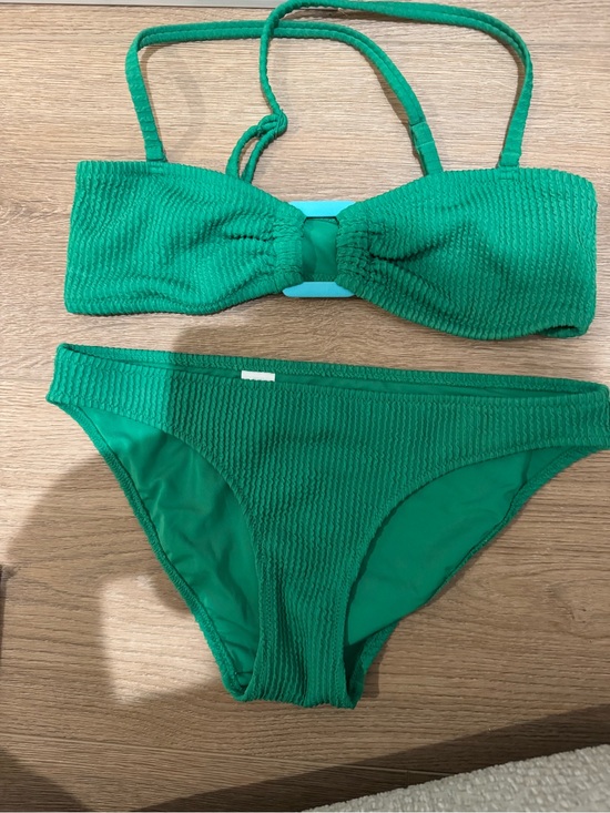 aerie Other - aerie Emerald Green Textured Bikini set